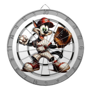 A Crazy Cat Baseball Pitcher-förordningen Darttavla