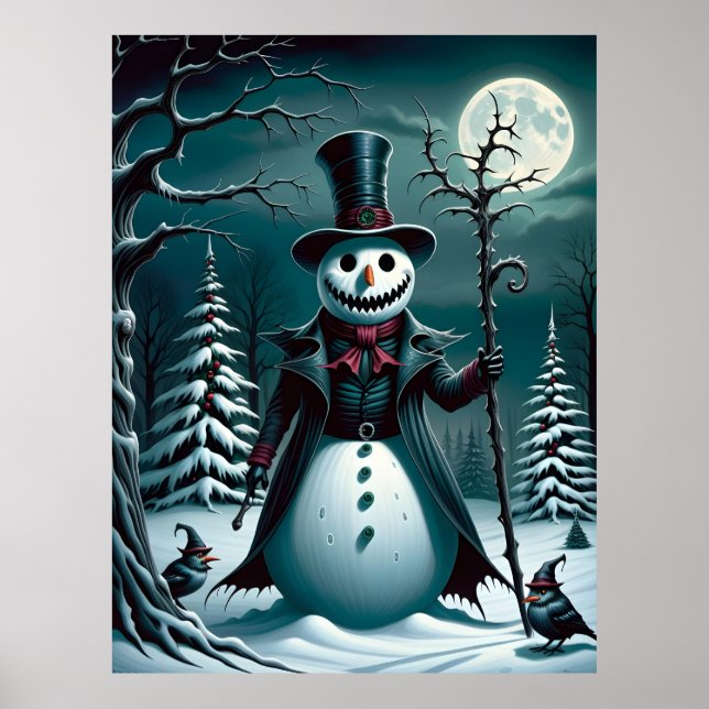 A Creepy Snögubbe Poster (Framsidan)