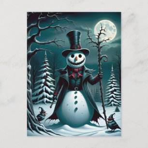 A Creepy Snögubbe Vykort