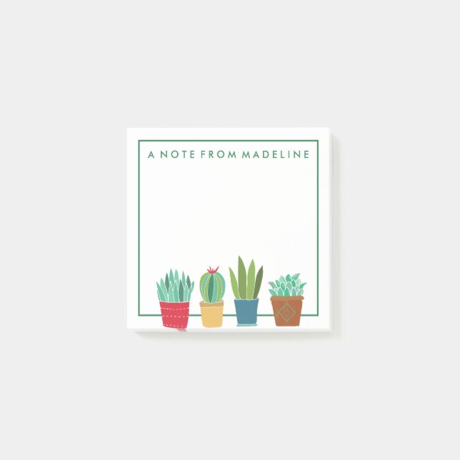 A Crowd of Cactus Post-it Block (Framsida)