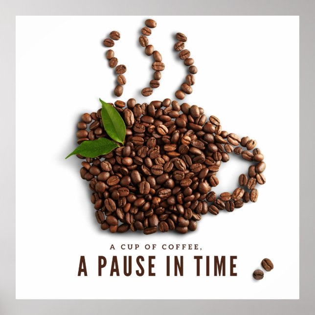 A Cup of Coffee, A Pause in Time – Artistic Coffee Poster (Framsidan)