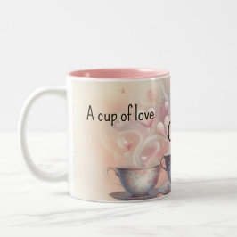 A Cup of Love Personalized Mug Två-Tonad Mugg