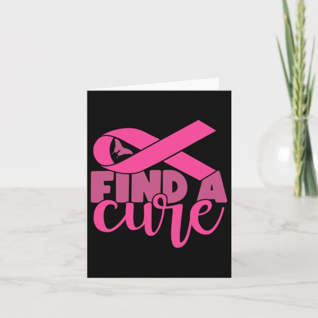 A Cure Bröstcancer Medvetenhet  Kort (Framsida)