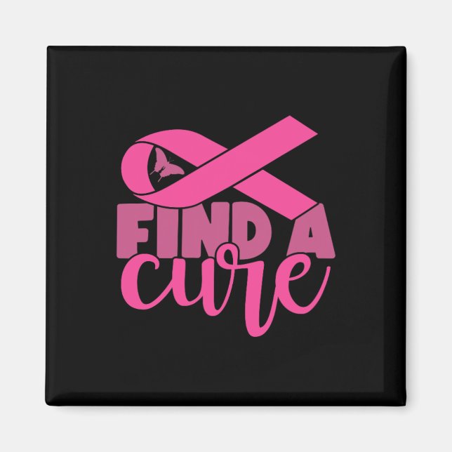 A Cure Bröstcancer Medvetenhet  Magnet (Framsidan)
