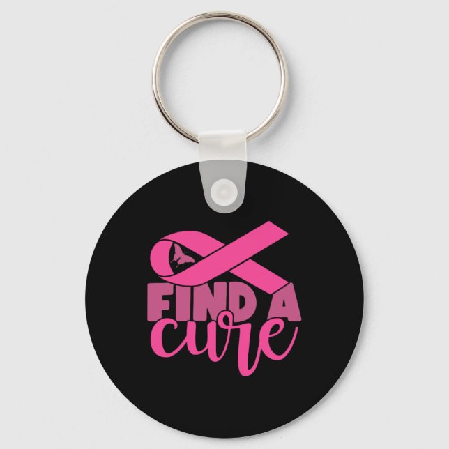 A Cure Bröstcancer Medvetenhet  Nyckelring (Framsida)