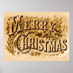 A Currier och Ives God jul Poster