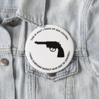 A custom buttons to express a political opinion.