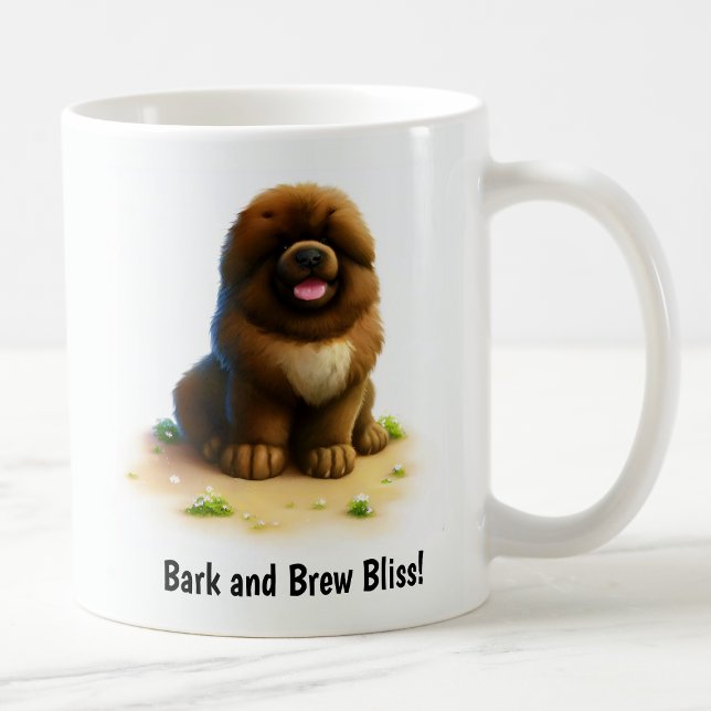 A Cute 3D Paskriven tibetansk Mastiff-kaffe Mugg (Skapare uppladdad)