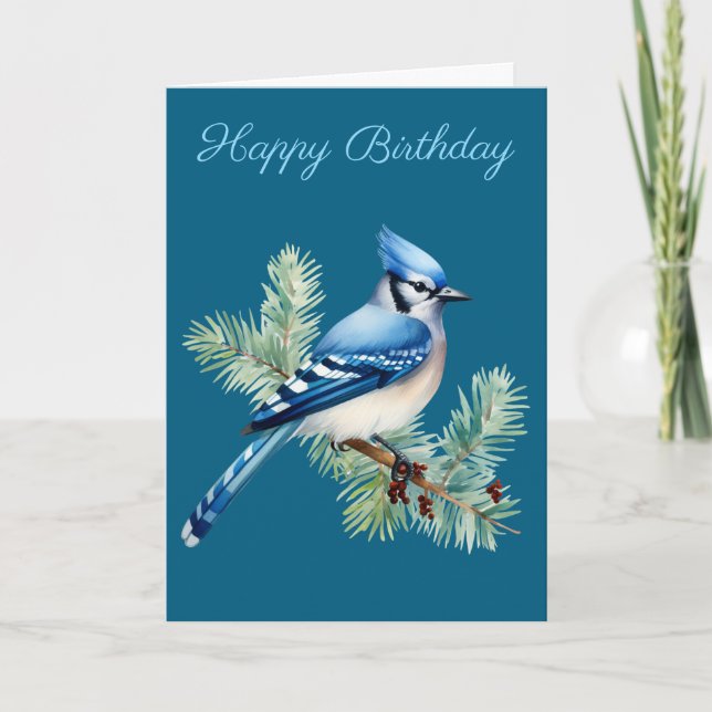 A Cute Blue Jay  Kort (Framsida)