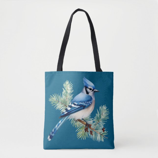 A Cute Blue Jay  Tygkasse (Framsida)