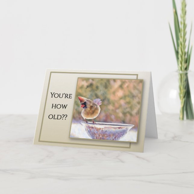 A Cute Card Question Your Age - Birthday Card Kort (Framsida)