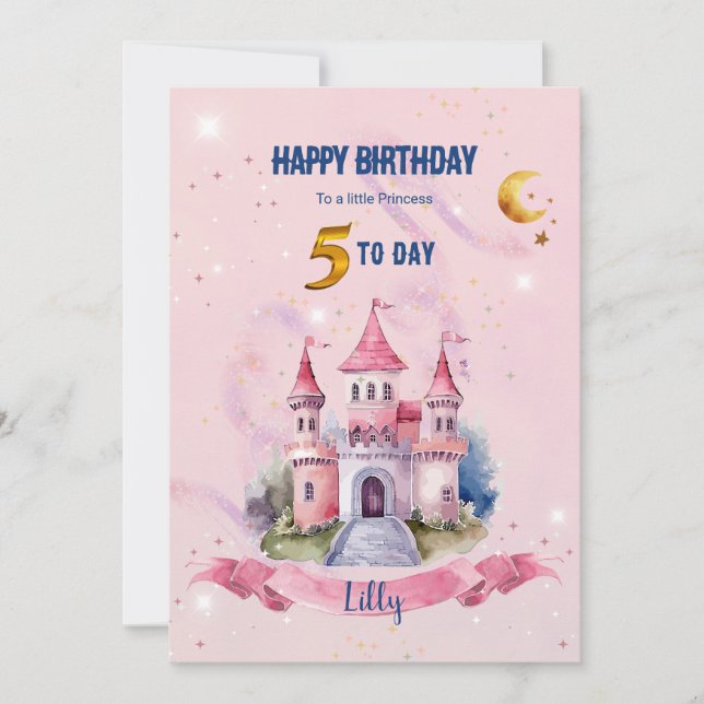 A Cute Fantasy Birthday Card Inbjudningar (Framsida)