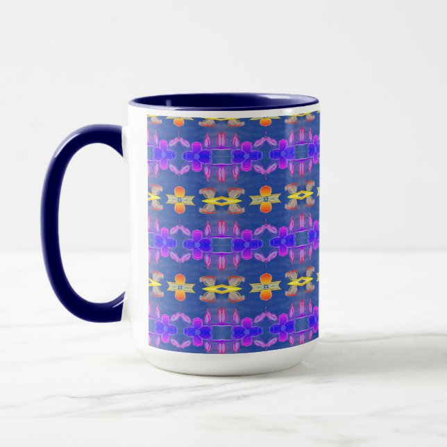 A Cute Little Blommigt Patterned Coffee Mugg (Vänster)