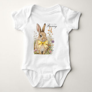 A cute little Floral Bunny Yellow Bow Baby Shower T Shirt