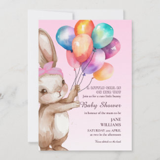 A Cute Little Girl Baby Shower Invitation Inbjudningar