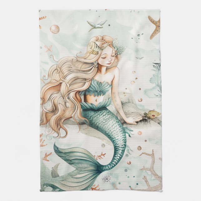 A Cute Mermaid Kökshandduk (Vertikal)