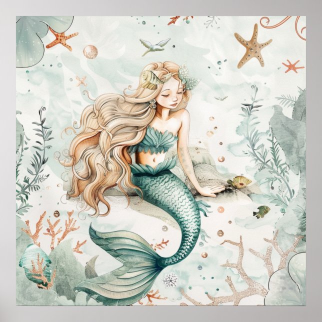 A Cute Mermaid Poster (Framsidan)