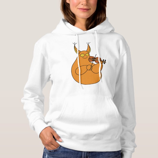 A cute orange musical monster playing the violin  t shirt (Framsida)