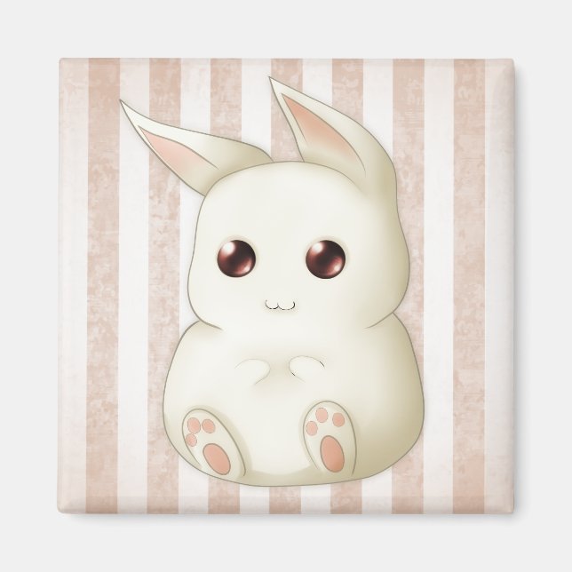 A Cute Puffy Kawai Bunny Rabbit Magnet (Framsidan)