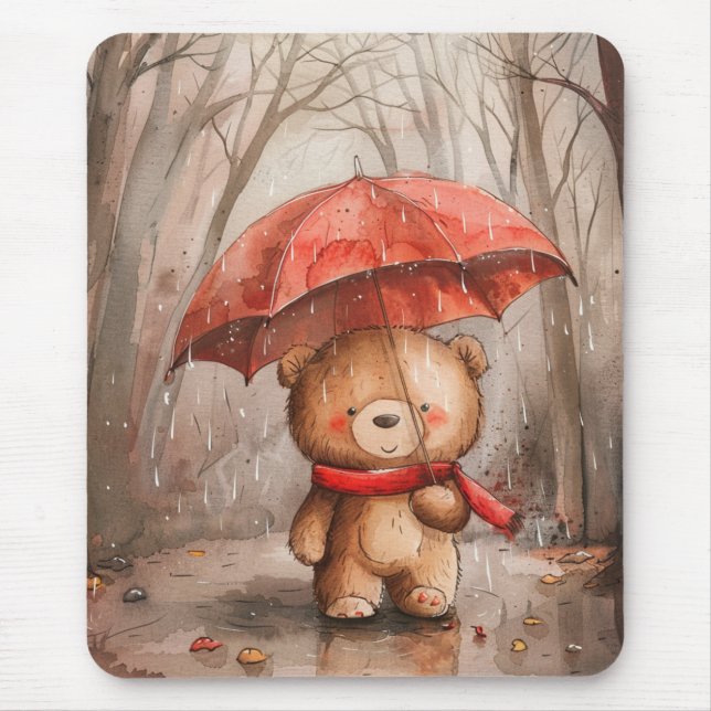 A Cute Teddy Bear in The Rain Musmatta (Framsidan)