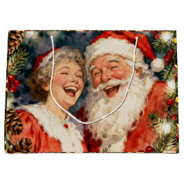 A Cute Vintage Mr and Mrs Claus Christmas