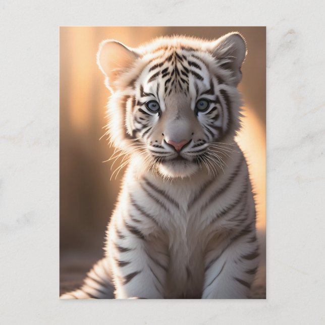 A Cute White Tiger Unge Vykort (Framsida)