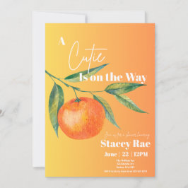 A Cutie Is On The Way Baby Shower Invitation  Inbjudningar