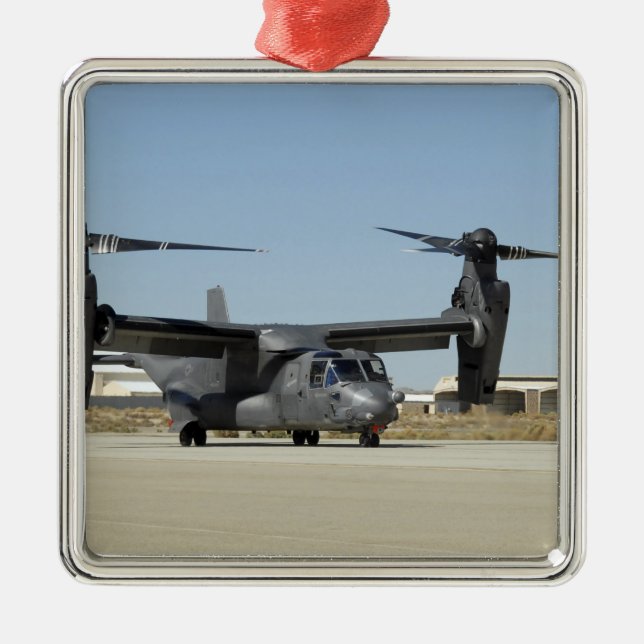 A CV-22 Osprey förbereder start Julgransprydnad Metall (Framsidan)