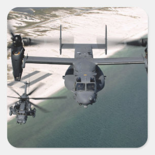 A CV-22 Osprey och MH-53 Pave Low Fyrkantigt Klistermärke