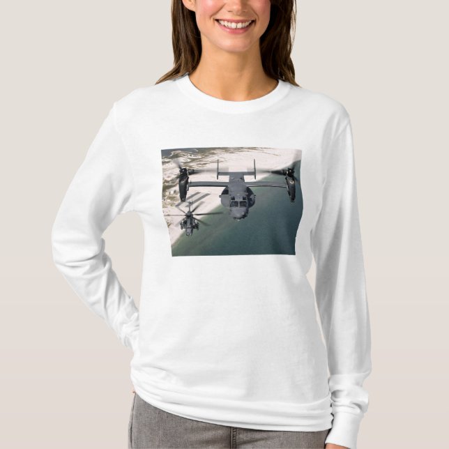 A CV-22 Osprey och MH-53 Pave Low T-shirt (Framsida)