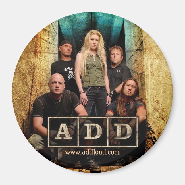 A.D.D.D. Magnet - Round (Framsidan)