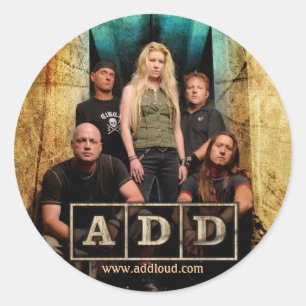 A.D.D. Sticker-round Runt Klistermärke