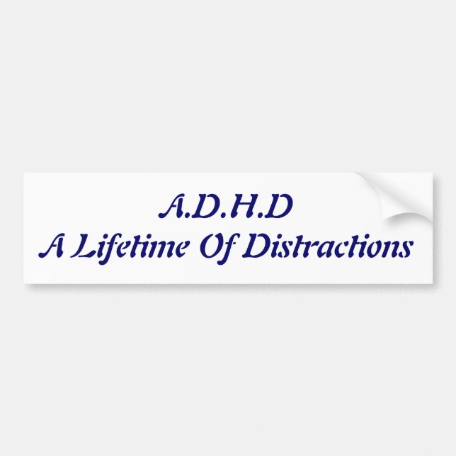 A.D.H.D en livstid av förvirringar Bildekal (Framsidan)