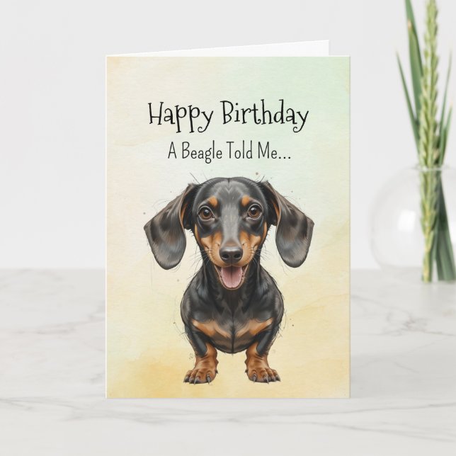 A Dachshund Personality Birthday Roligt Animal Kort (Framsida)
