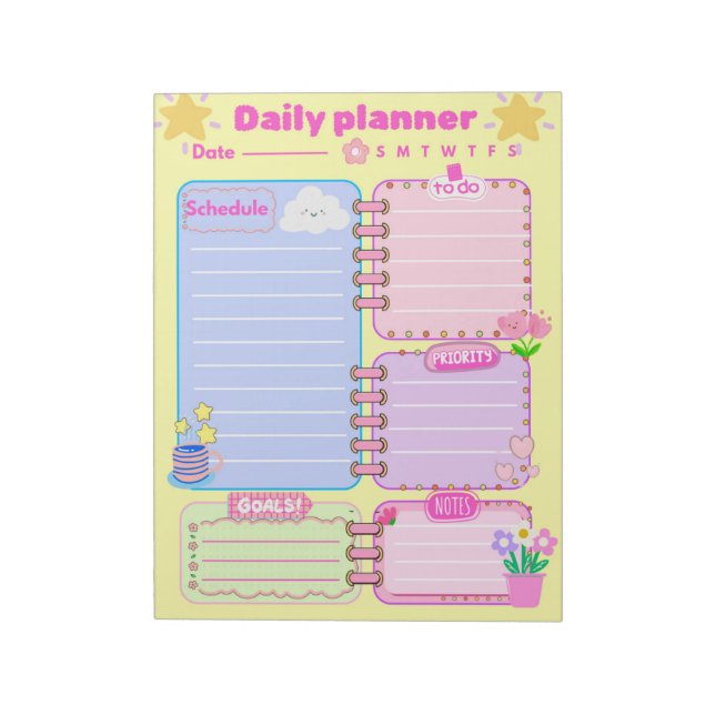 a daily planner Notepad Anteckningsblock (Roterad)