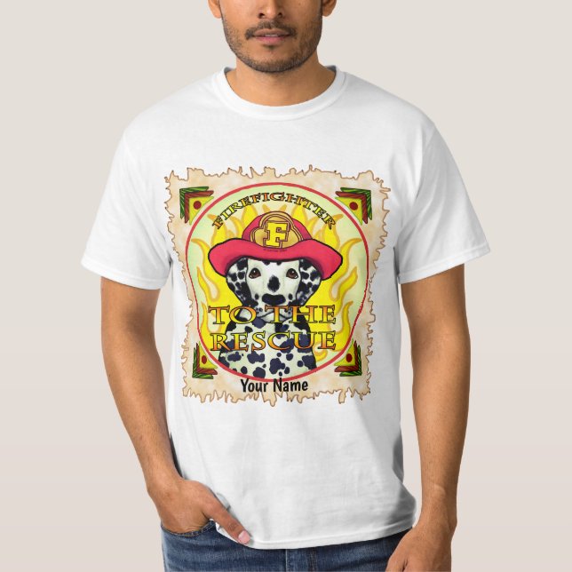 A Dalmatian Firefighter T-Shirt (Framsida)