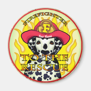 A Dalmatien Firefighter Magnet