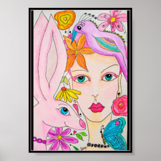 A Dam, A Bunny och Bird Poster