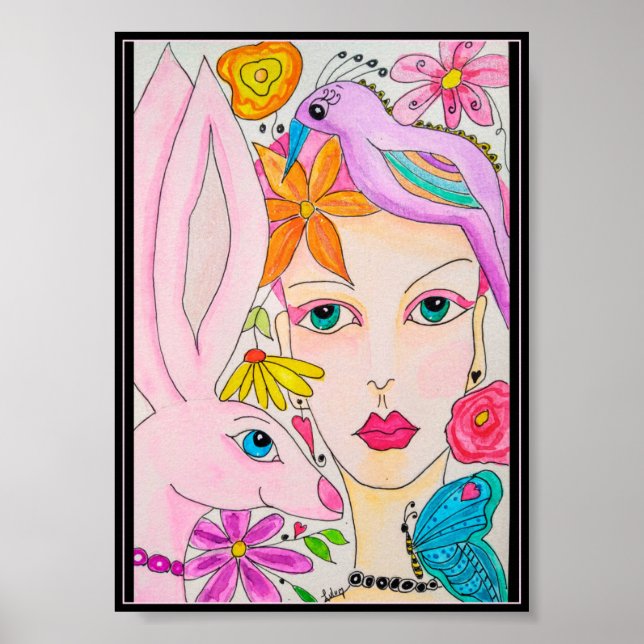 A Dam, A Bunny och Bird Poster (Framsidan)