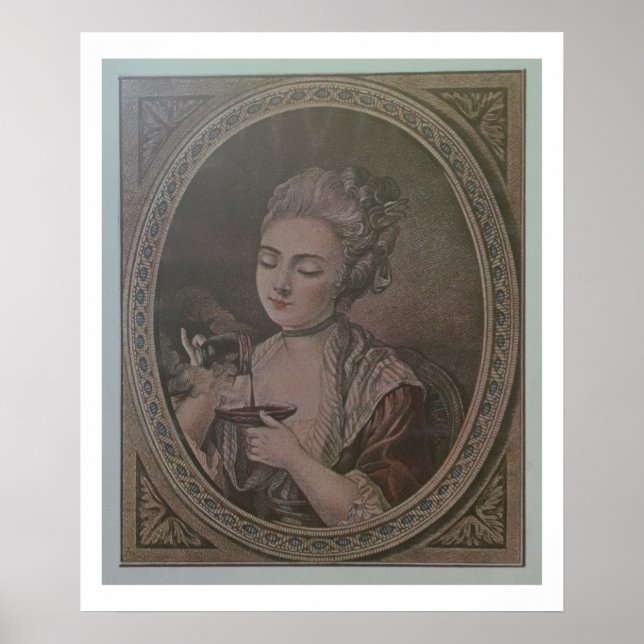 A Dam-drickande choklad (färg litho) Poster (Framsidan)