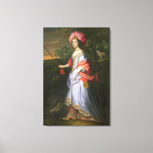 A Dam i Masquerakostume, 1679 Canvastryck (Framsida)