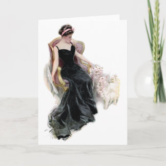 A Dam och hennes katter Kort