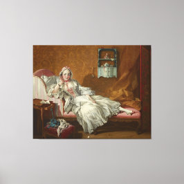 A Dam på hennes Daybed Canvastryck