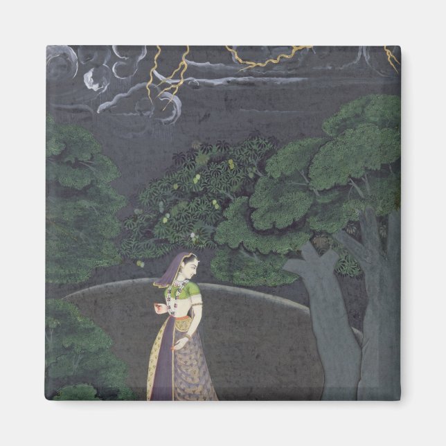 A dam på väg till ett försök, Guler, 1760 Magnet (Framsidan)