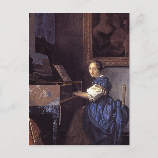 A Dam som är beläget på den jungfruliga sidan Vykort (Framsida)