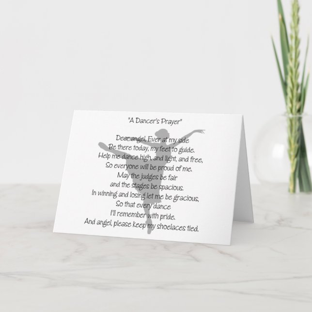 A Dancers Prayer Dance Notecard(s) Kort (Framsida)