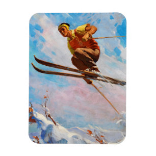 A Dash Skier av Endre Hollos Magnet