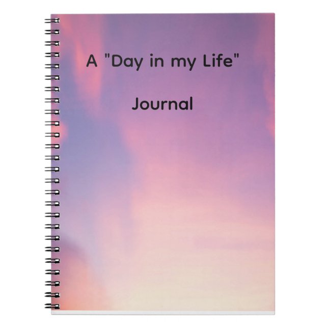 A Day in my Life Journal; Anteckningsbok (Framsidan)