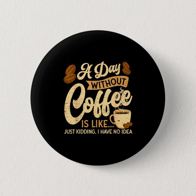A Day Without Coffee Is Like - Coffee Lover Caffei Knapp (Framsida)
