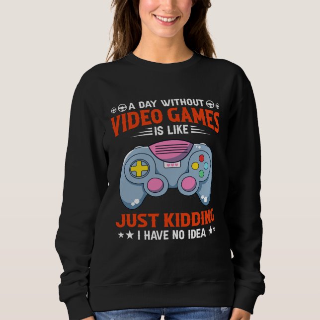 A Day Without Video Games Funny Video Gamer 5 T Shirt (Framsida)
